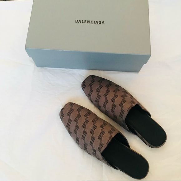 Balenciaga Other - BALENCIAGA Cosy Mules Dark Mink Grey Brown